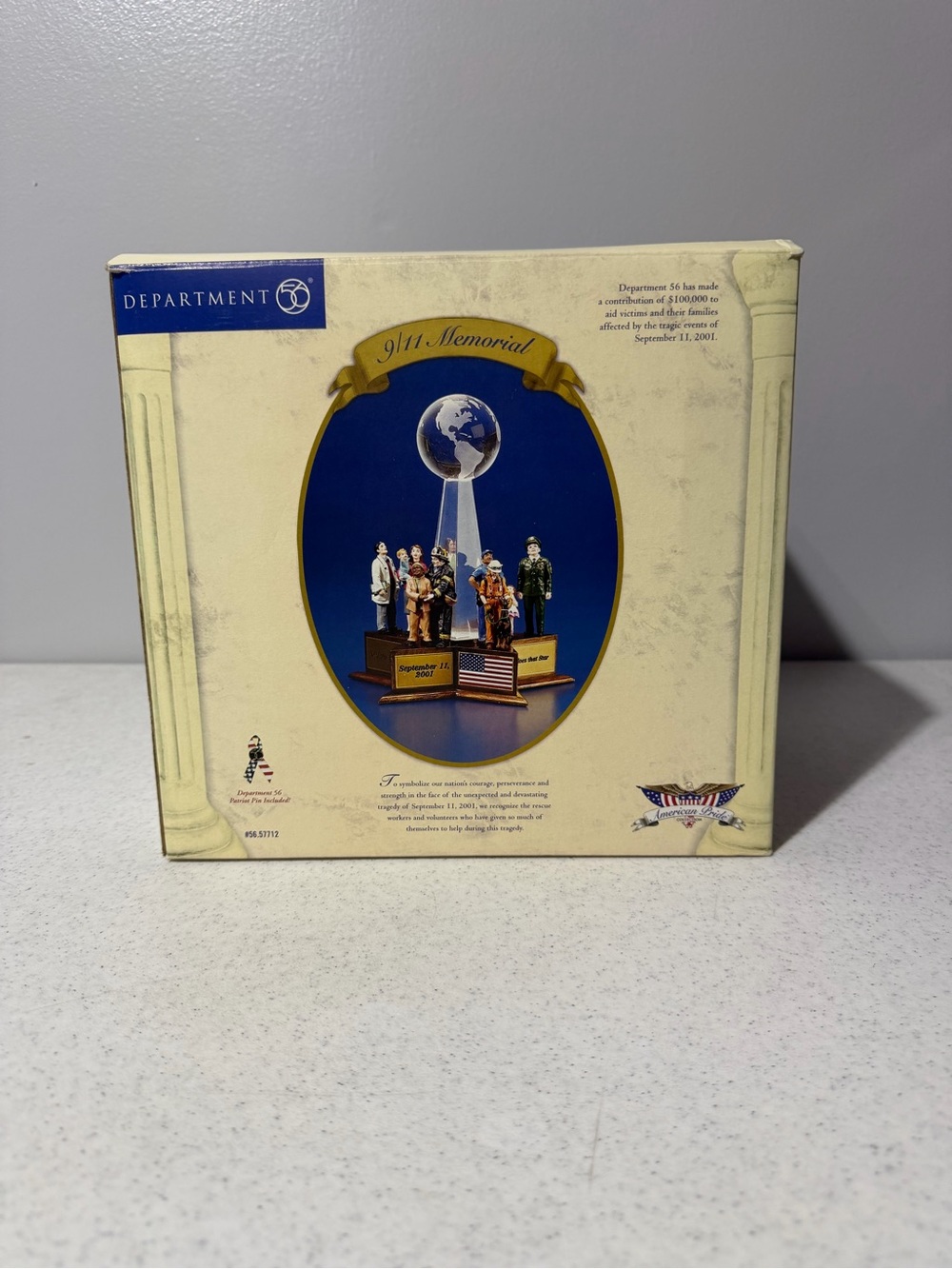 NEW- IN BOX Dept. 56 9/11 Memorial American Pride Collection